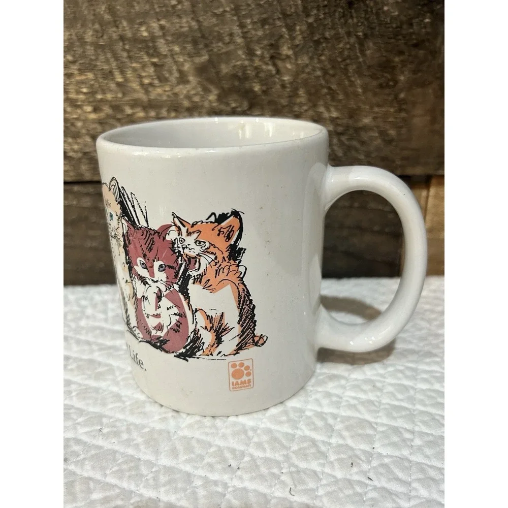 Iams Cat Foods Mug Cats Kittens Good for Life‎ Pets Cute Coffee Tea